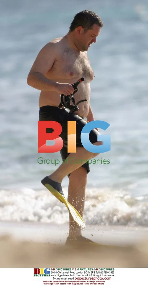 DJ Chris Moyles Snorkeling in Barbados