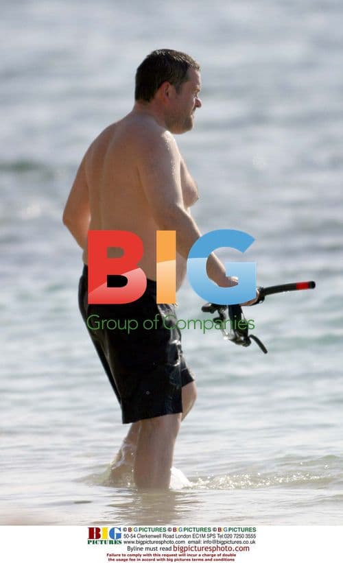 DJ Chris Moyles Snorkels in Barbados