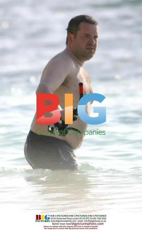 Chris Moyles Snorkeling with Girlfriend in Barbados