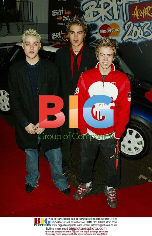 Busted at BRIT Awards 2003 Nomination Party
