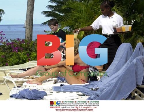 Model Alicia Duvall on Holiday in Barbados