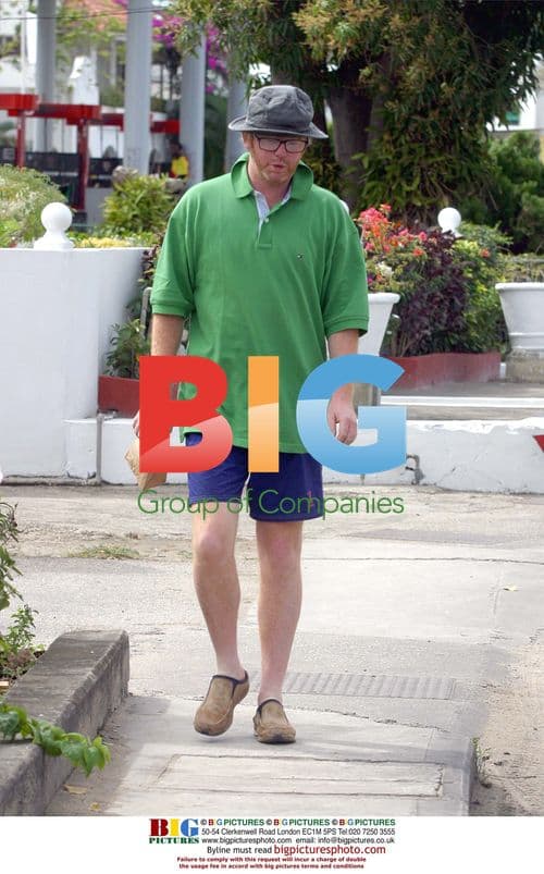 Chris Evans without beard and sunburnt