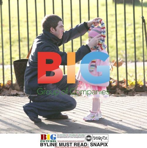Noel Gallagher and Daughter Anais in Park