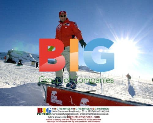 Rubens Barrichello on Snowboard