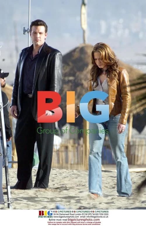 Ben Affleck and Jennifer Lopez on Gigli set