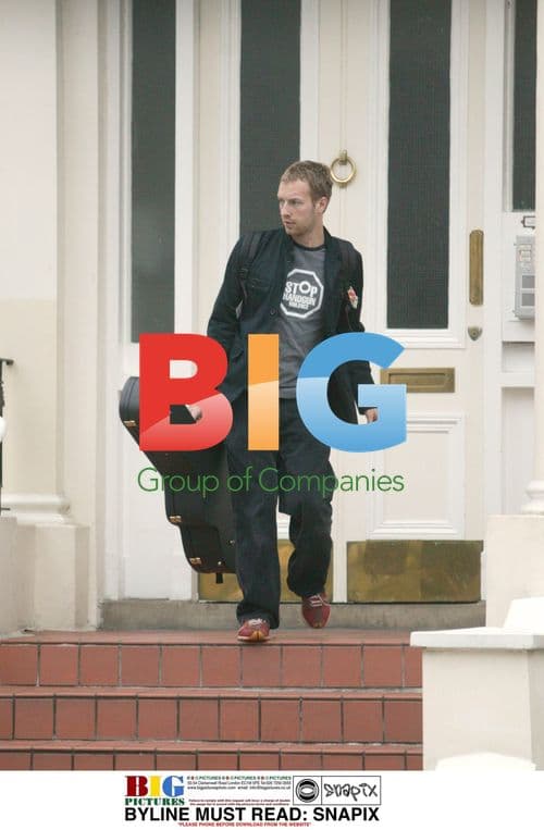 Chris Martin Leaves Home in 'Stop Handgun Violence' Shirt