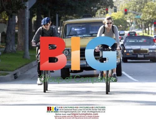 Madonna Riding Bike to Studio