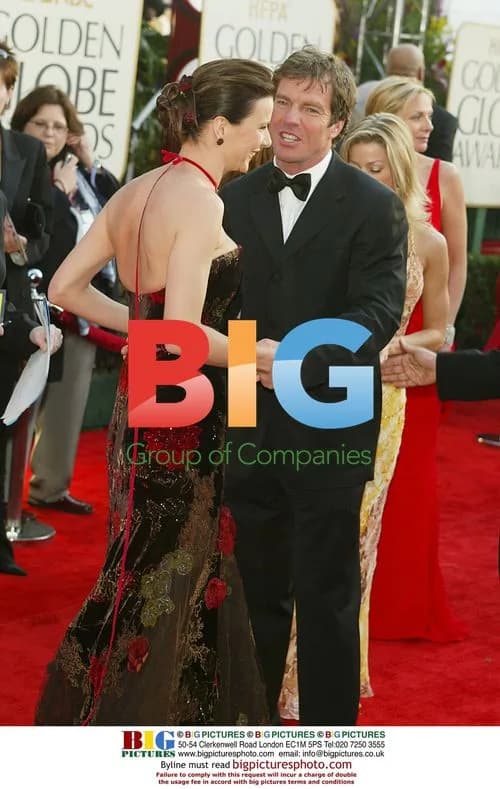 Rachel Griffiths and Dennis Quaid at 60th Golden Globes