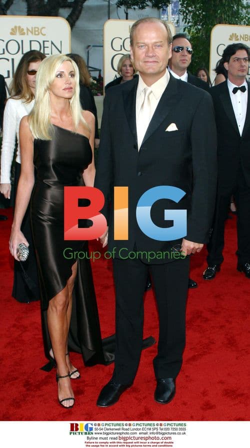 Kelsey Grammer & wife at Golden Globes