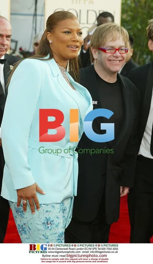 Queen Latifah, Elton John and David Furnish at 60th Golden Globes