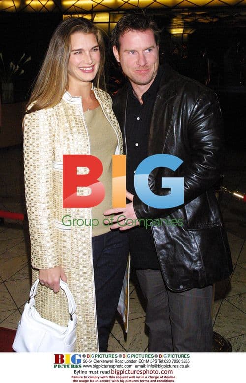 Brooke Shields and Chris Henchy at party