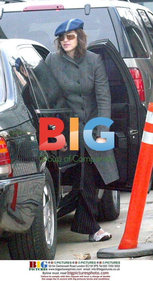 Madonna going to studio in Hollywood