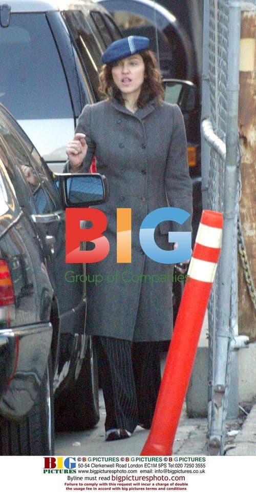 Madonna going to studio in Hollywood