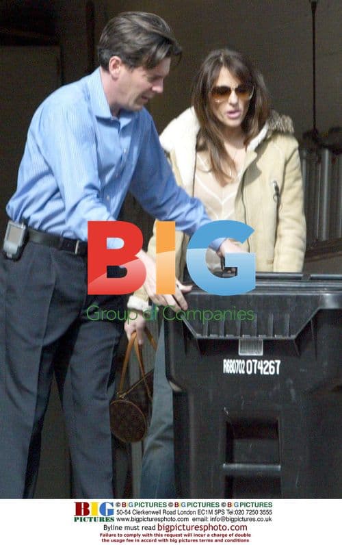 Elizabeth Hurley Leaving Argo's Restaurant