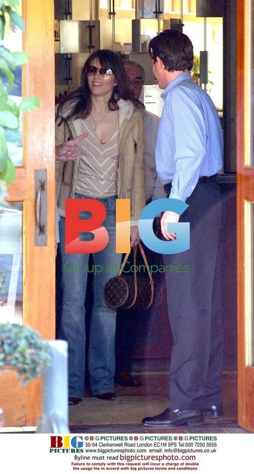 Elizabeth Hurley Leaving Argo's Restaurant
