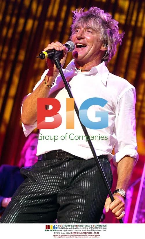 Rod Stewart Performs at Larry King Benefit