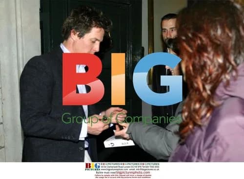 Hugh Grant Promotes Film in Rome