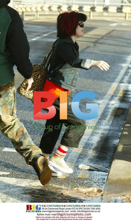 Kelly Osbourne Queuing at Heathrow Airport