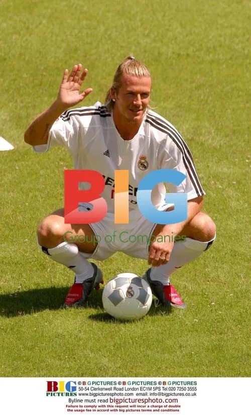 David Beckham Shows Off Real Madrid Kit