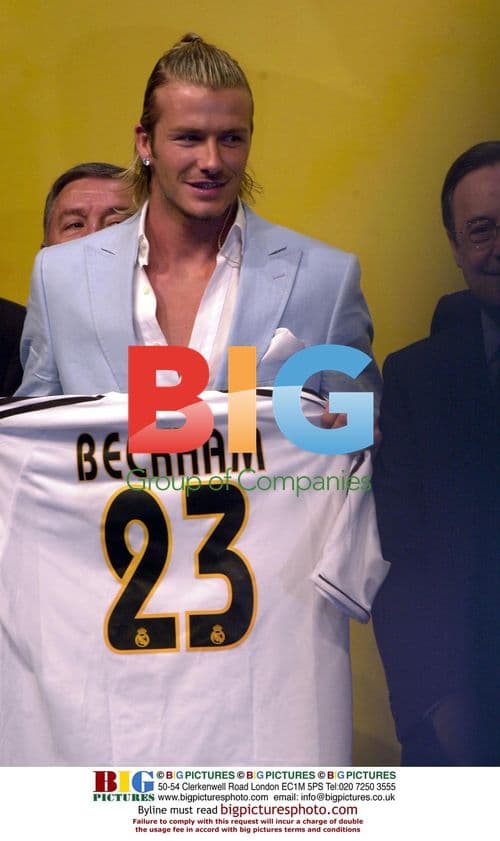 David Beckham Debuts Real Madrid Jersey