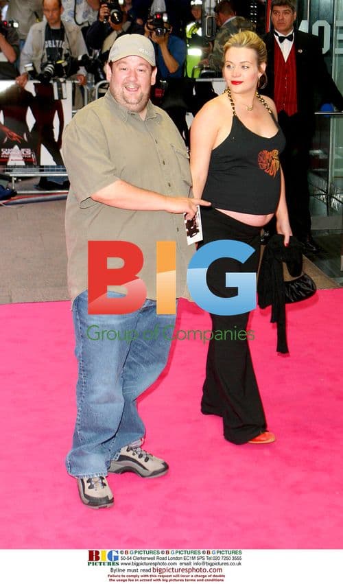 Johnny Vegas and wife Kitty at 'Charlie's Angels' premiere