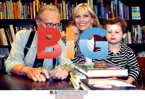 Larry King and Family at Book Signing