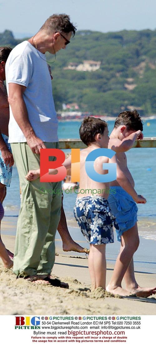 Liam Neeson relaxing with family in France