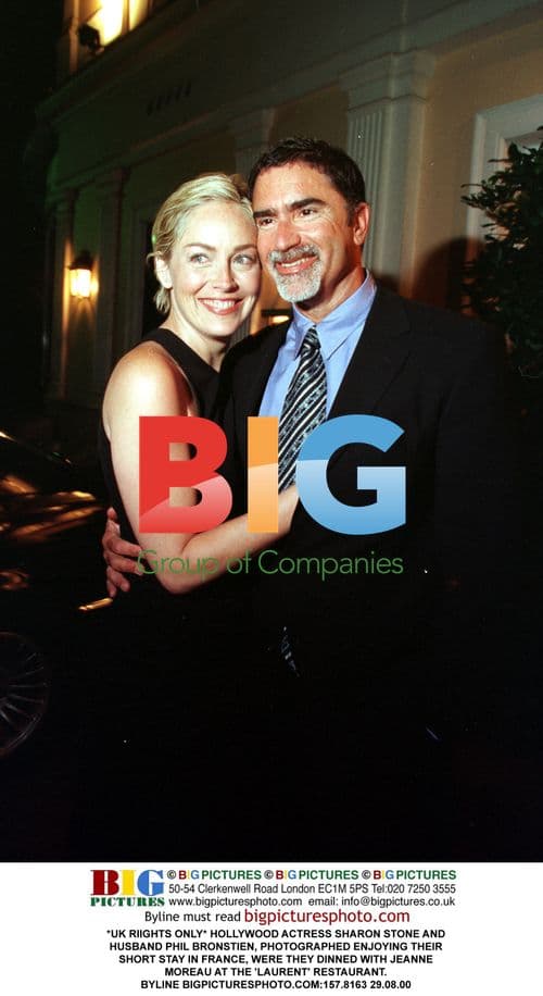 Sharon Stone and Husband Phil Bronstein in France