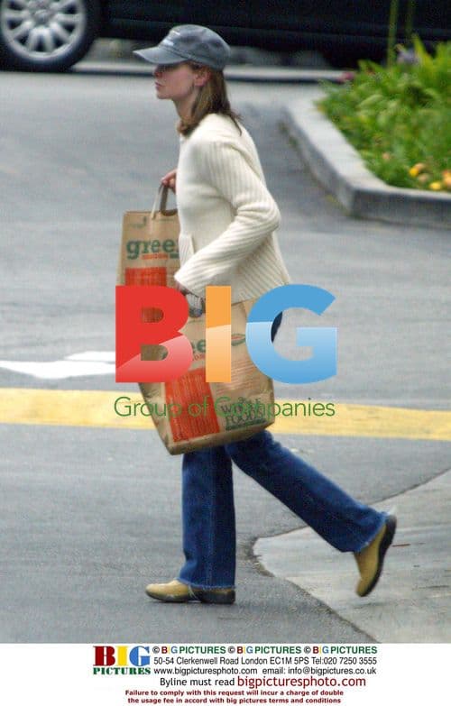 Calista Flockhart with son Liam shopping