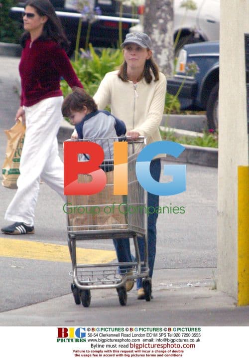 Calista Flockhart and son Liam shopping