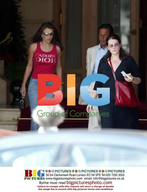 Liz Hurley and Arun Nayar Leaving The Ritz Hotel