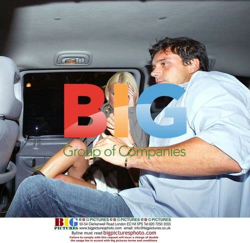 Denise Van Outen Leaving Club with Fiance