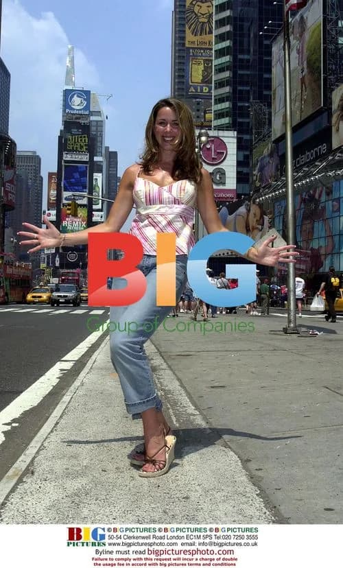 Claire Sweeney in Times Square, New York