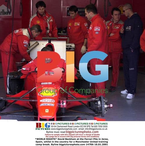 David Beckham at Ferrari Pits in Jerez