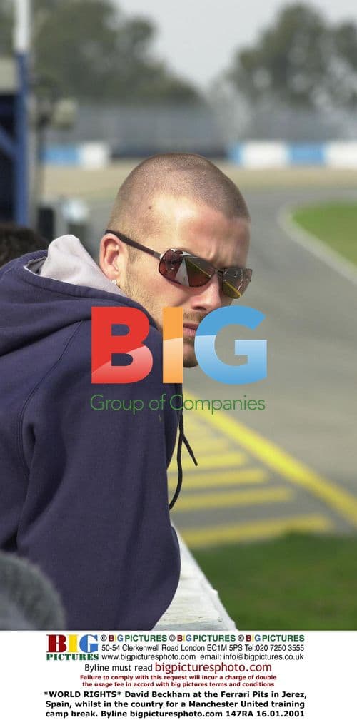 David Beckham at Ferrari Pits in Jerez