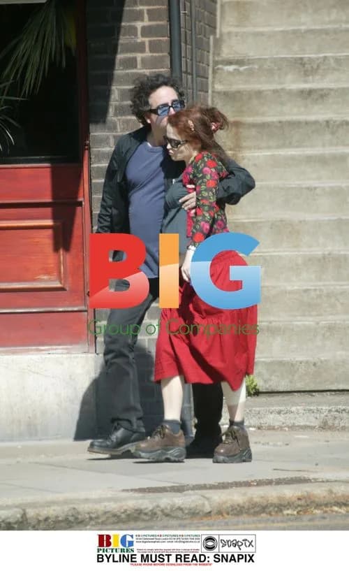 Helena Bonham Carter and Tim Burton in London