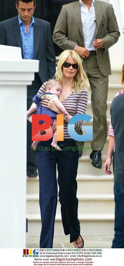 Claudia Schiffer with baby son Casper