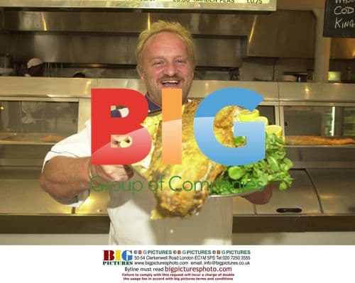 TV Chef Antony Worrall Thompson at Fish & Chip Shop