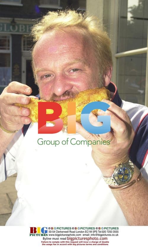 TV Chef Antony Worrall Thompson at fish shop