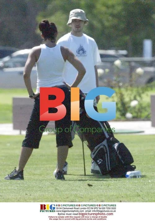 Justin Timberlake with girlfriend on golf course