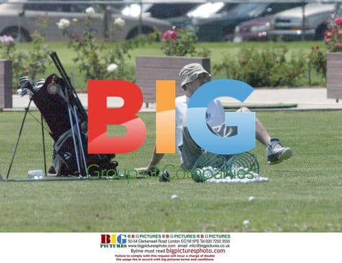 Justin Timberlake with Girlfriend on Golf Course