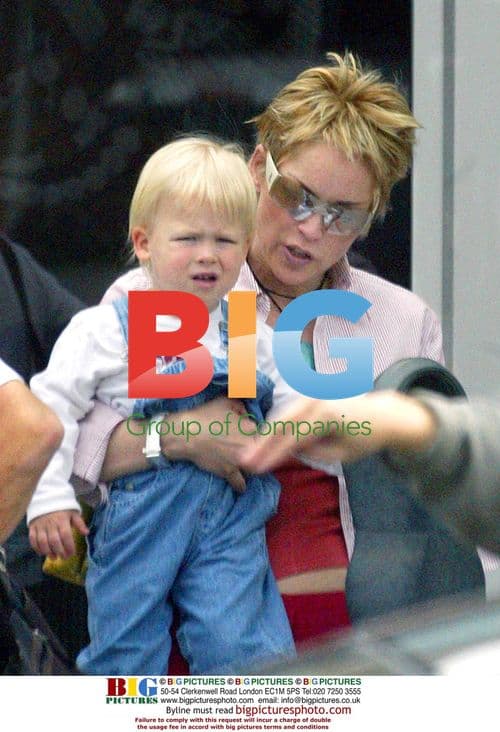Sharon Stone with son Roan in Beverly Hills