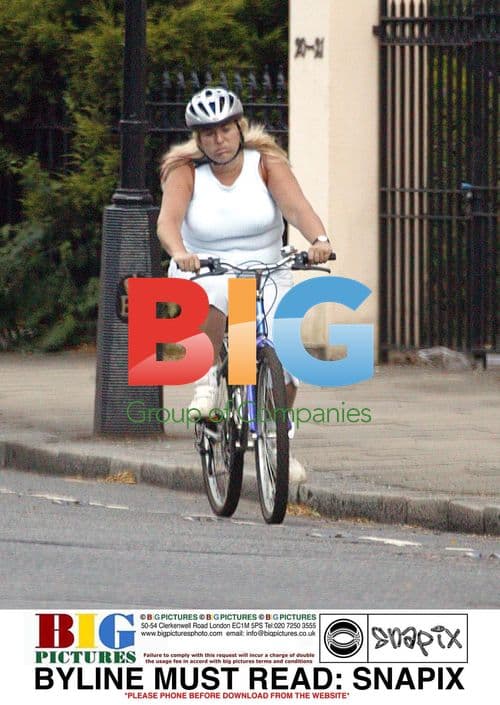 Vanessa Feltz Seen Biking in London