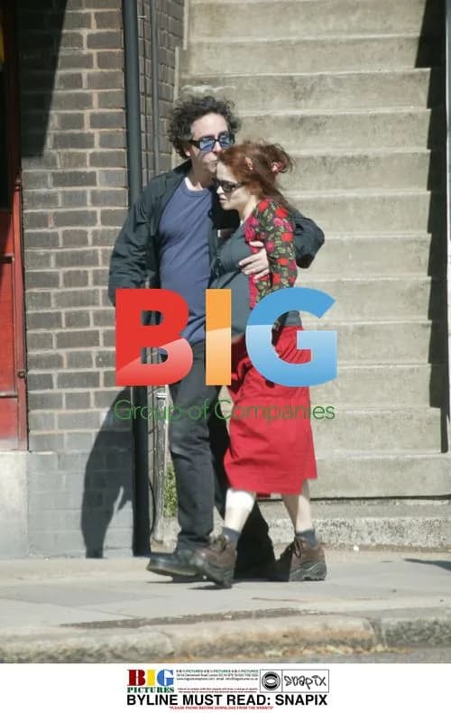 Pregnant Helena Bonham Carter and Tim Burton in London