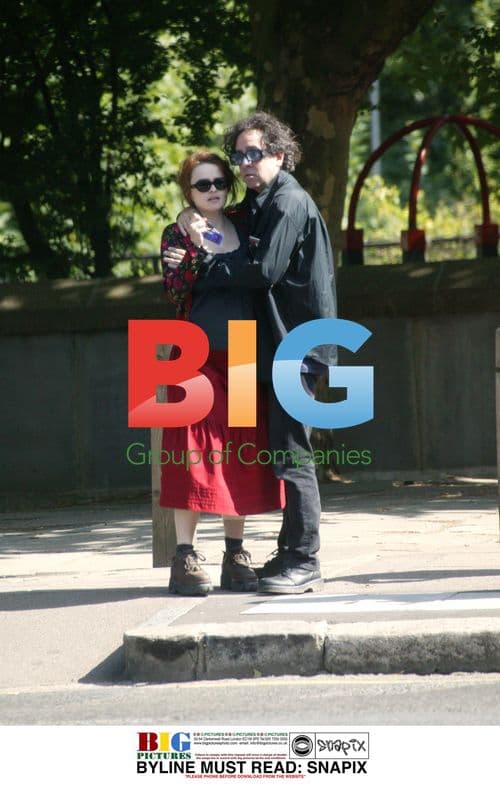 Helena Bonham Carter and Tim Burton in London