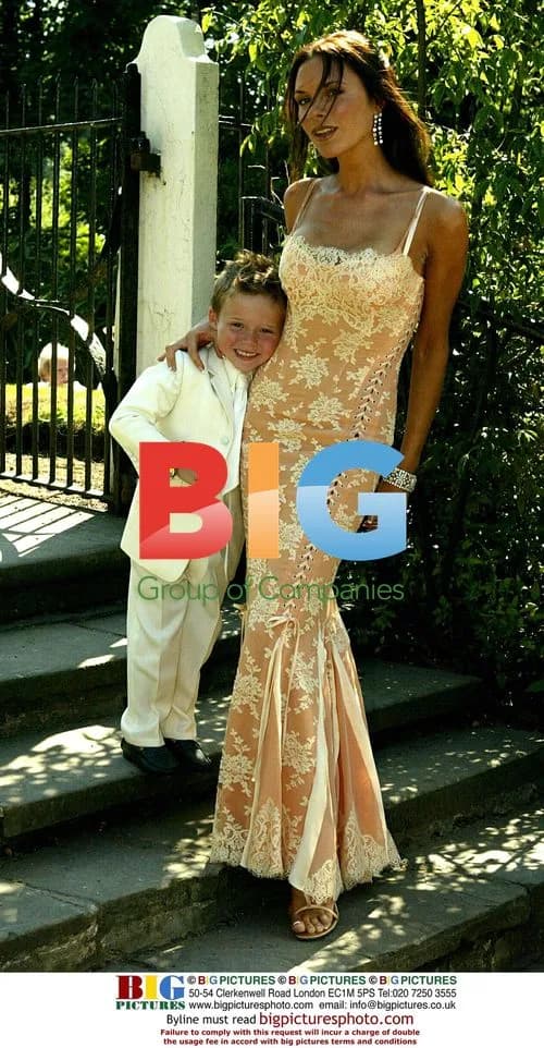 Victoria Beckham and Son Brooklyn at Wedding