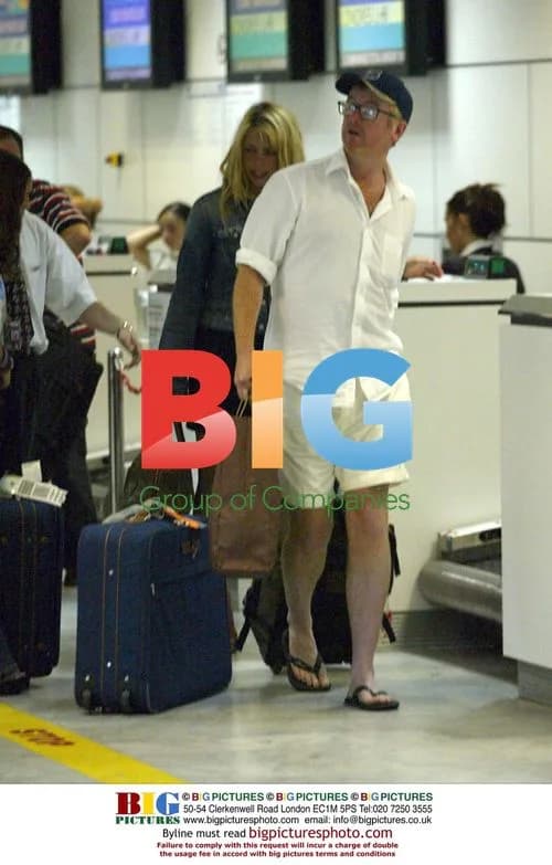 Chris Evans and Billie Piper at Nice Airport