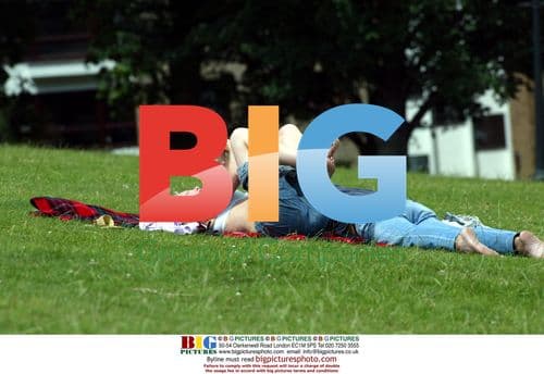 Samantha Janus Sunbathing in Park