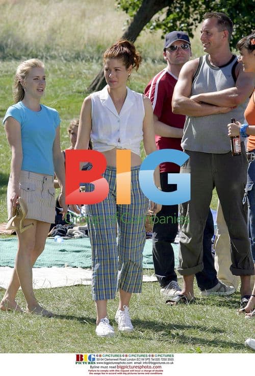 Debra Messing on 'Something Borrowed' Set