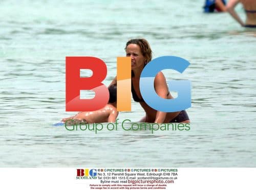 TV Presenter Carol Smillie and Kids in Caribbean